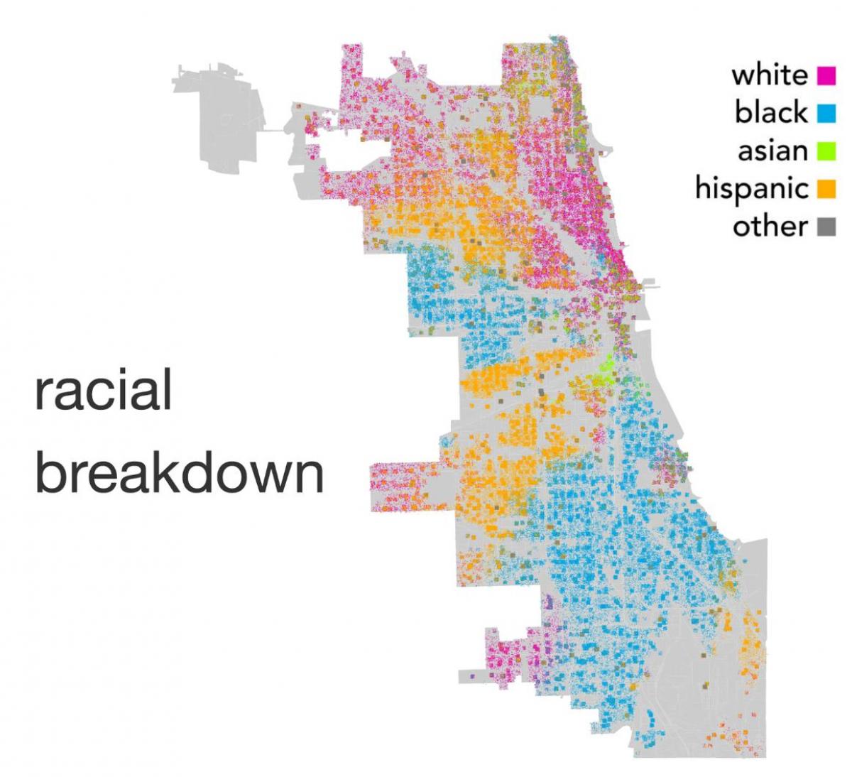 kaart van Chicago etnisiteit