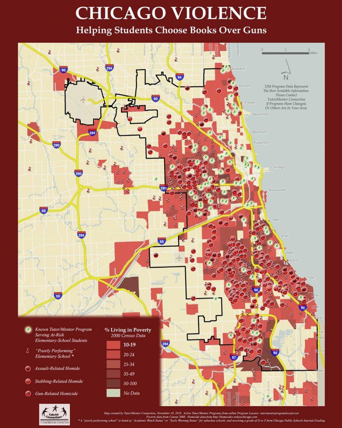 misdaad kaart van Chicago