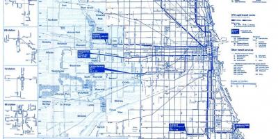 Chicago bus stelsel kaart