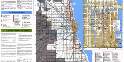 Bus roetes Chicago kaart