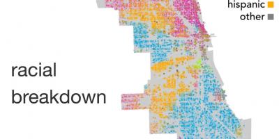 Kaart van Chicago etnisiteit