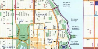 Chicago fiets lane kaart
