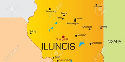 Chicago staat kaart