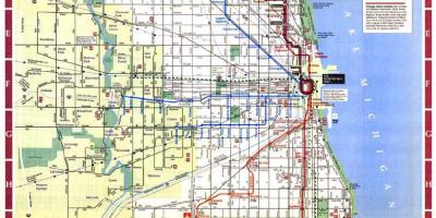 Kaart van Chicago stad grense