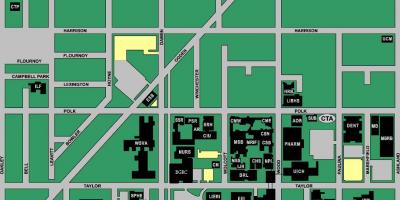 Kaart van UIC kampus
